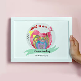 Mama Bird Personalised Framed Print