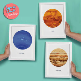 Planets Illustrated Prints by James Cluer