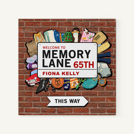 Personalised 65th Birthday 'Memory Lane' Book