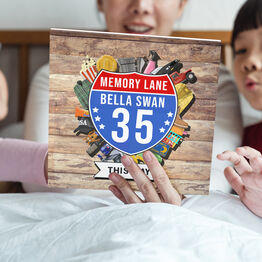 Personalised 'Memory Lane' 35th Birthday Book US Edition