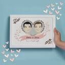 Personalised Illustrated Same Sex Couple Print for Men additional 2