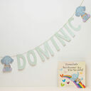 Personalised 'Welcome To The World' Themed Name Bunting additional 1