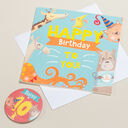'Wow You're' Themed Birthday Card and Personalised Badge additional 10
