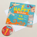 'Wow You're' Themed Birthday Card and Personalised Badge additional 1