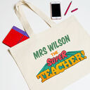 Personalised Teachers Retro Tote Bag additional 2