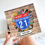 Personalised 'Memory Lane' 21st Birthday Book US Edition additional 1