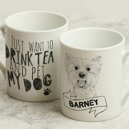 Personalised Illustrated ‘Pet My Dog’ Mug