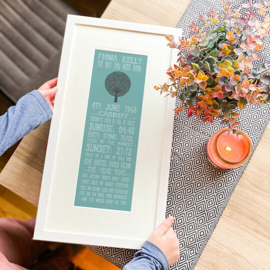 50th Birthday 'The Day You Were Born' Special Edition Personalised Print