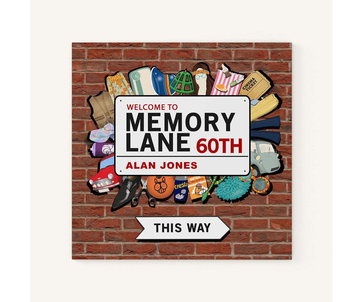 Personalised 60th Birthday 'Memory Lane' Book from £22.95