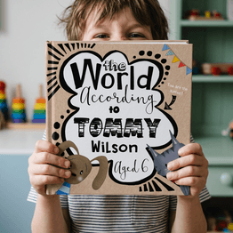 'The World According To...' Personalised Child's Journal alternative
