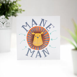 'Mane Man' Greetings Card For Dad/Men