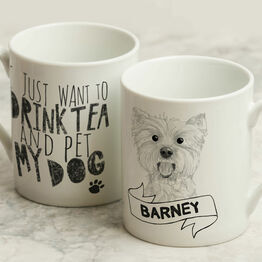 Personalised Illustrated ‘Pet My Dog’ Mug