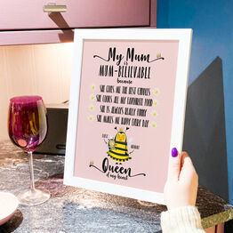 Personalised 'Mum-believable' Print For Mum