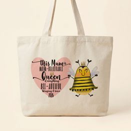 Personalised Queen Bee Tote Bag For Mum