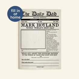'The Daily Dad' Personalised Newspaper for Dads