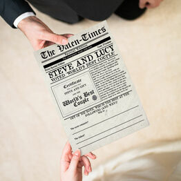 'The Valen Times' Personalised Newspaper for Valentine's Day