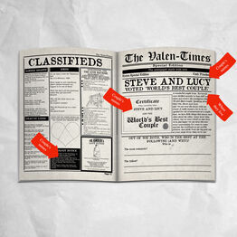 'The Valen Times' Personalised Newspaper for Valentine's Day alternative
