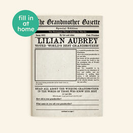 'The Grandmother Gazette' Personalised Newspaper for Grandmas