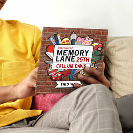 Personalised 'Memory Lane' 25th Birthday Book