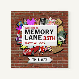 Personalised 35th Birthday Book 'Memory Lane'