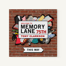 Personalised 75th Birthday 'Memory Lane' Book