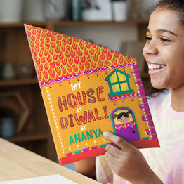 Personalised 'My House At Diwali' A4 Book