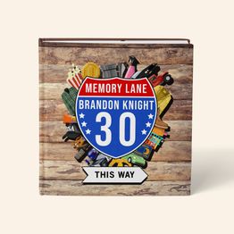 Personalised 'Memory Lane' 30th Birthday Book US Edition