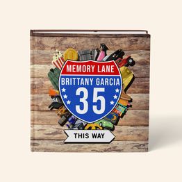 Personalised 'Memory Lane' 35th Birthday Book US Edition