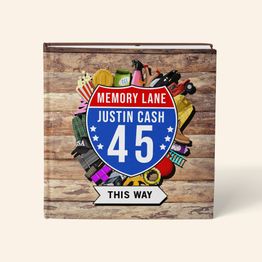 Personalised 'Memory Lane' 45th Birthday Book US Edition