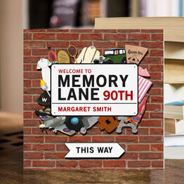 Personalised 'Memory Lane' 90th Birthday Book