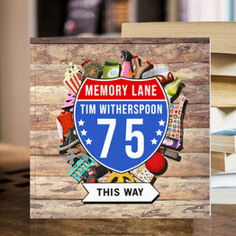 Personalised 'Memory Lane' 75th Birthday Book US Edition