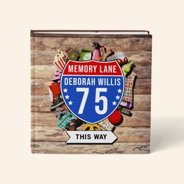 Personalised 'Memory Lane' 75th Birthday Book US Edition