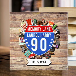 Personalised 'Memory Lane' 90th Birthday Book US Edition