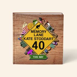 Personalised 'Memory Lane' 40th Birthday Book Australian Edition