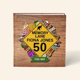Personalised 'Memory Lane' 50th Birthday Book Australian Edition