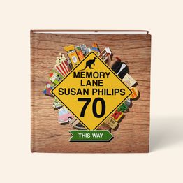 Personalised 'Memory Lane' 70th Birthday Book Australian Edition