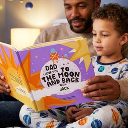 'I Love You To The Moon &amp; Back' Personalised Father's Day Book alternative