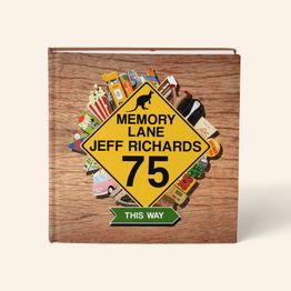 Personalised 'Memory Lane' 75th Birthday Book Australian Edition