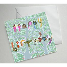 Birdy Birthday Illustrated Birthday Card alternative