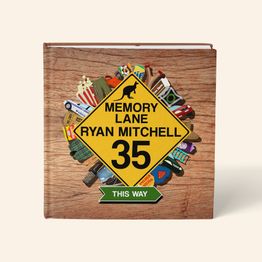 Personalised 'Memory Lane' 35th Birthday Book Australian Edition