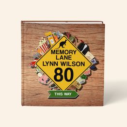 Personalised 'Memory Lane' 80th Birthday Book Australian Edition