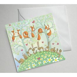 Woodland Birthday Illustrated Birthday Card alternative
