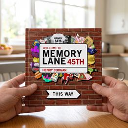 Personalised 45th Birthday Book 'Memory Lane' alternative