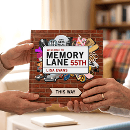 Personalised 55th Birthday Book 'Memory Lane' 2026 alternative