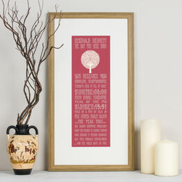 90th Birthday 'The Day You Were Born' Special Edition Personalised Print alternative