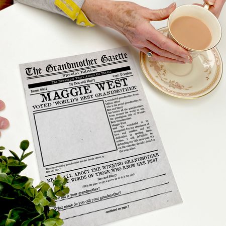 'The Grandmother Gazette' Personalised Newspaper for Grandmas from £11.95
