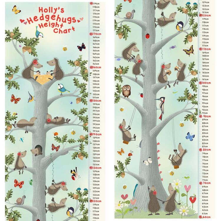 Personalised Hedgehugs Height Chart only £29.95