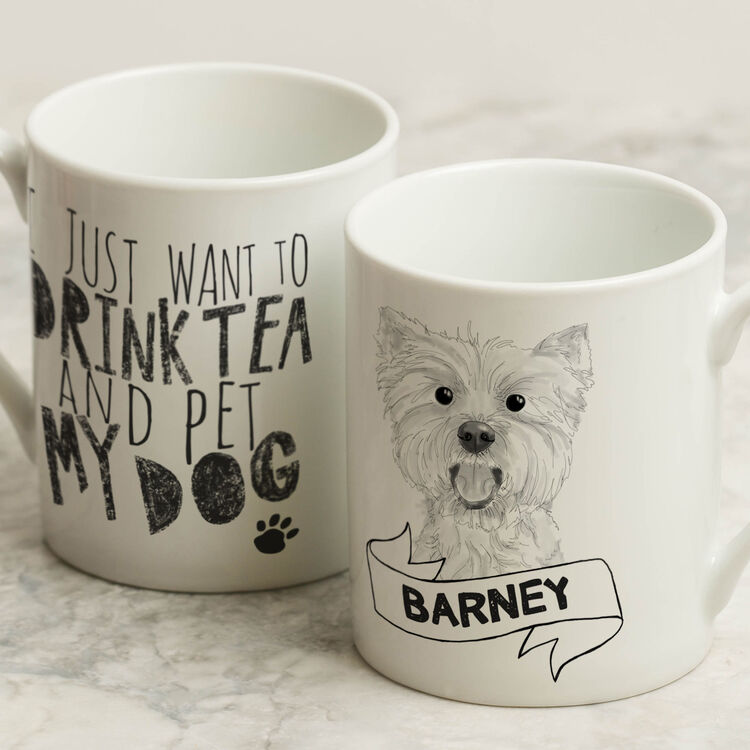 Personalised Illustrated ‘Pet My Dog’ Mug from £12.00