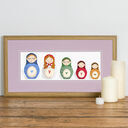 Russian Doll Family Portrait Personalised Print additional 4