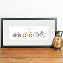 Personalised Family Bicycle Art Print additional 3